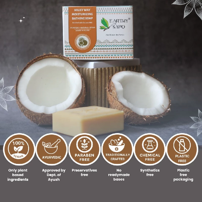 Earthy Sapo Milky Way Moisturizing Bathing Soap, 100 g-7.webp